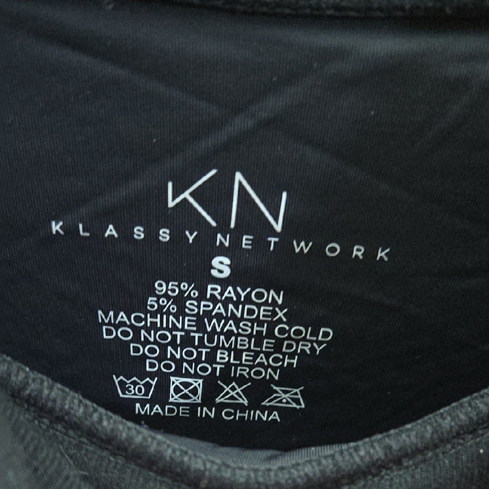 Klassy Network Black Rayon Blend Top